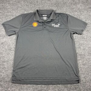 Wstar Shirt Men's L Gray Shell V-Power Nitro+ Short Sleeve Polo Performance